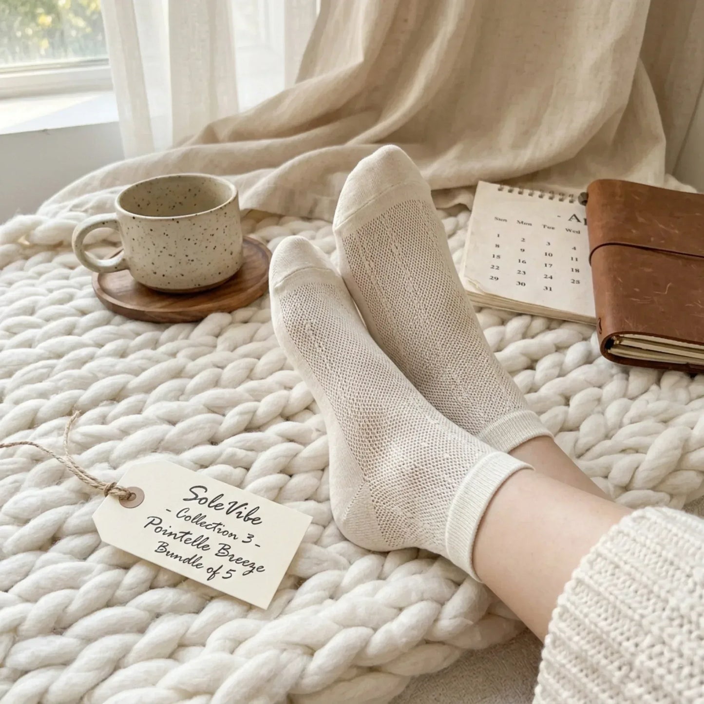 The Summer Breeze Pointelle Socks (5-Pack Bundle) - SOLEVIBE International