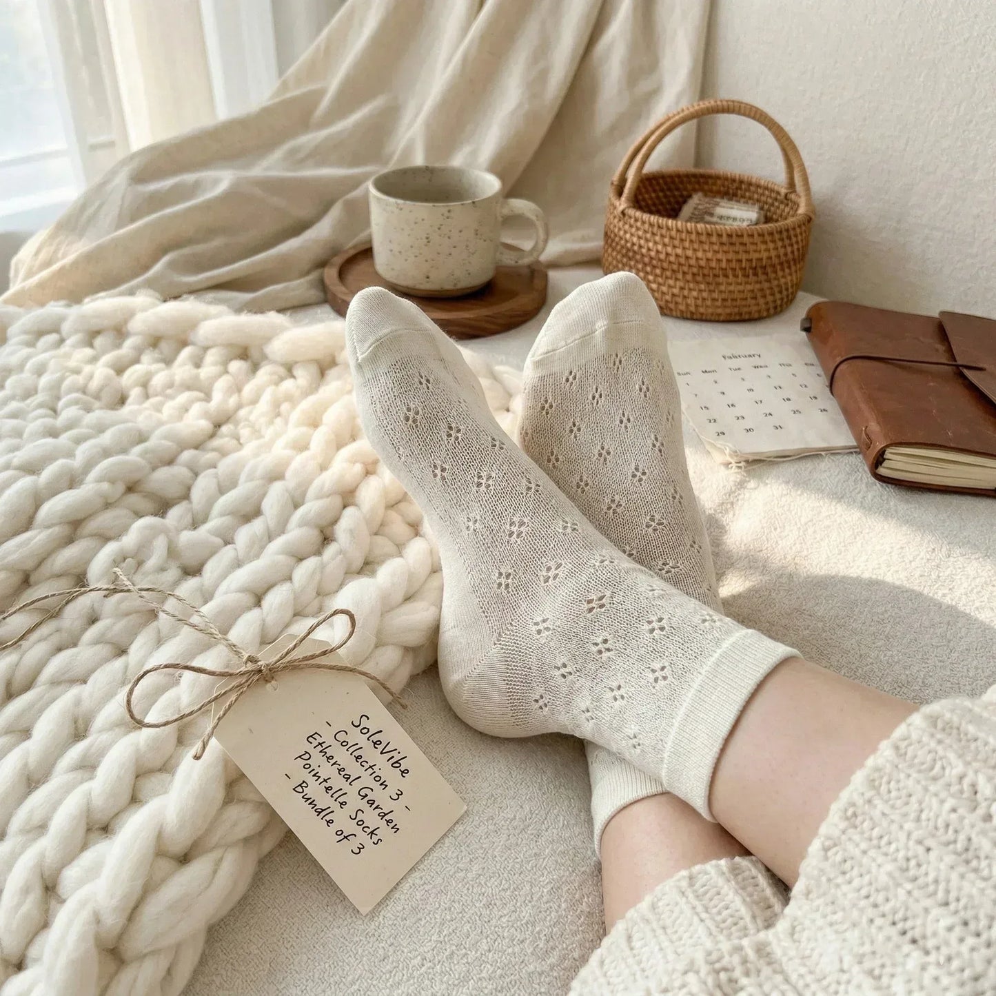 The Summer Breeze Pointelle Socks (5-Pack Bundle) - SOLEVIBE International
