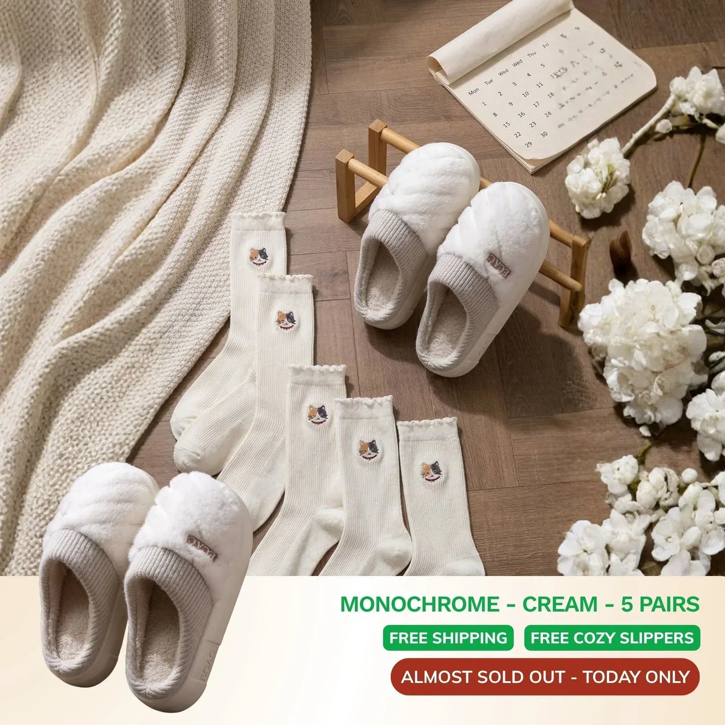 The Ultimate Cozy Bundle (5 Pairs + FREE Slippers) - SOLEVIBE International
