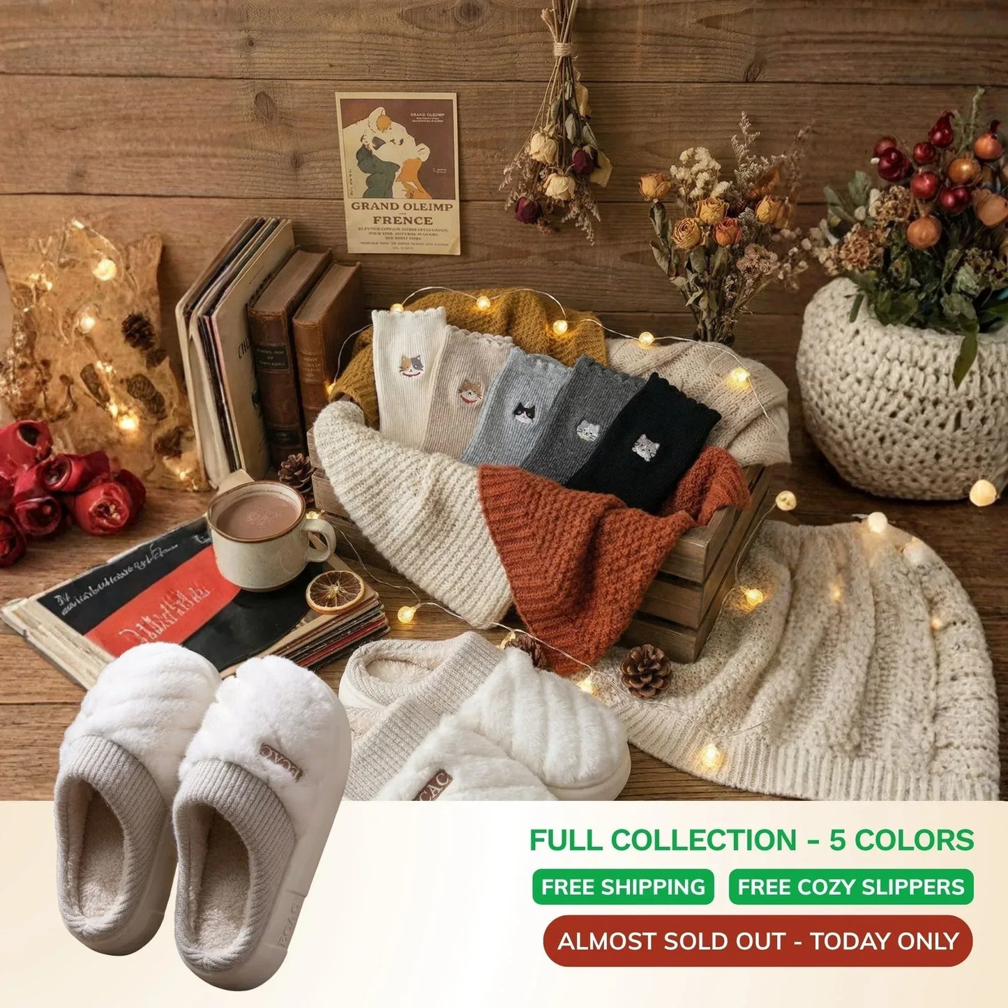 The Ultimate Cozy Bundle (5 Pairs + FREE Slippers) - SOLEVIBE International