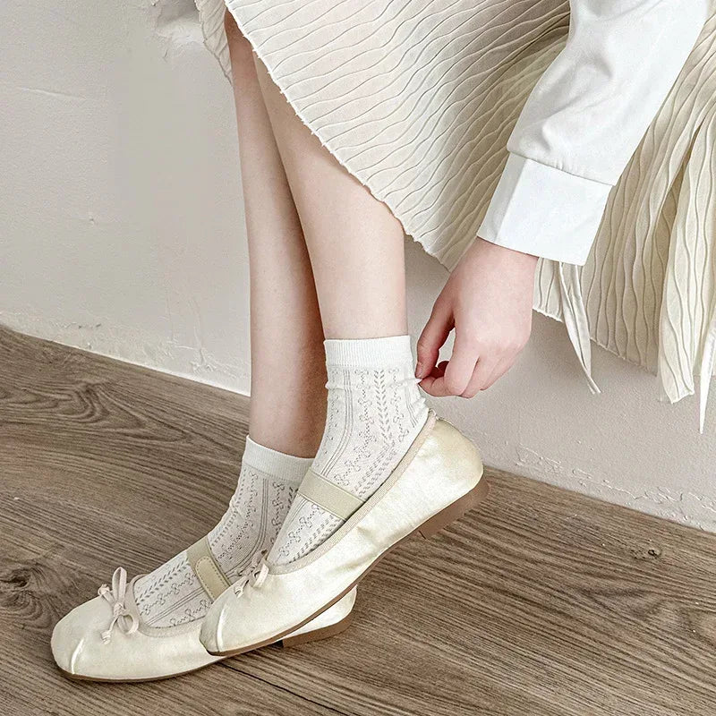 The Summer Breeze Pointelle Socks (5-Pack Bundle) - SOLEVIBE International