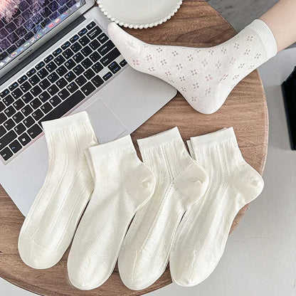 The Summer Breeze Pointelle Socks (5-Pack Bundle) - SOLEVIBE International