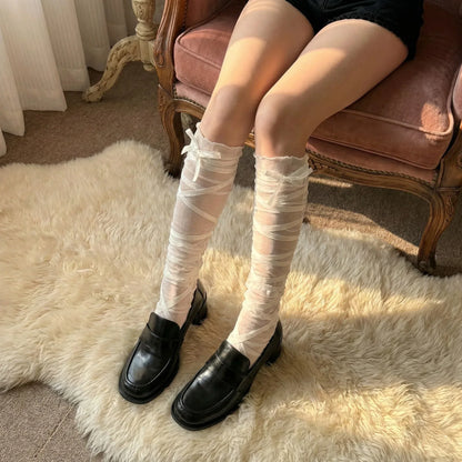 The Ethereal Ribbon-Lace Knee Highs (3-Pack Bundle) - SOLEVIBE International